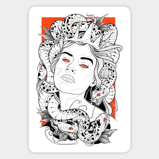 Neo-Traditional Medusa Portrait Magnet